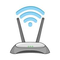 illustrazione di Wi-Fi router vettore