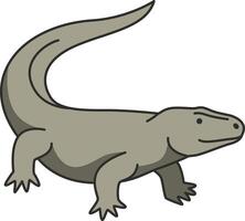 illustrazione del drago di Komodo vettore