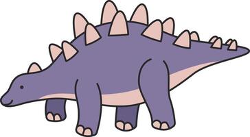 carino stegosauro illustrazione vettore