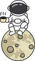 simpatica illustrazione di astronauta vettore