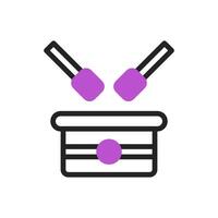 tamburo icona duotone viola nero Ramadan illustrazione vettore