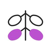 palmari icona duotone viola nero Ramadan illustrazione vettore