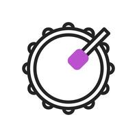 tamburo icona duotone viola nero Ramadan illustrazione vettore