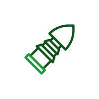 proiettile icona duocolor verde militare illustrazione. vettore