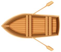 Un topview di una barca vettore