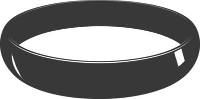 silhouette gioielleria braccialetto Accessori nero colore solo vettore