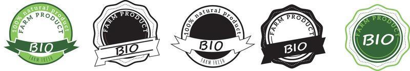 distintivo di prodotti biologici. illustrazione vettoriale