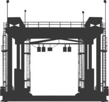 silhouette Pedaggio strada cancello nero colore solo vettore