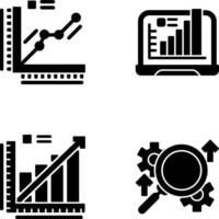 grafico e il computer portatile icona vettore