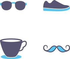 occhiali da sole e scarpa icona vettore