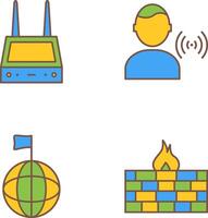 router e segnale icona vettore