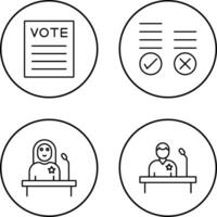 voto risultato e votazione icona vettore