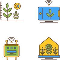 crescita e dispositivo icona vettore