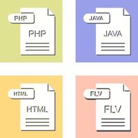 php e Giava icona vettore