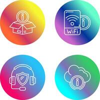 Wi-Fi segnale e scatola icona vettore