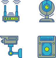 router e ragnatela Camera icona vettore