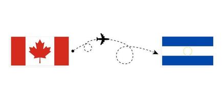 volo e viaggio dal Canada a El Salvador con il concetto di viaggio in aereo passeggeri vettore