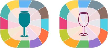 vino bicchiere icona design vettore