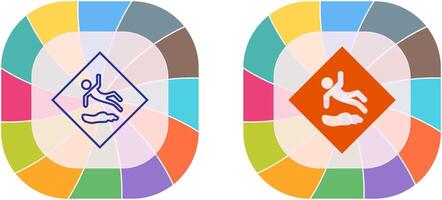 Pericolo di slittamento icona design vettore