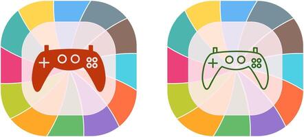 unico gioco consolle icona design vettore