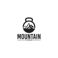montagna fitness logo design vettore
