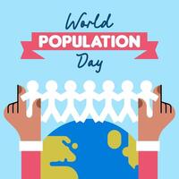mondo popolazione giorno illustrazione sfondo vettore