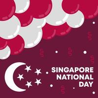 piatto Singapore nazionale giorno illustrazione sfondo vettore