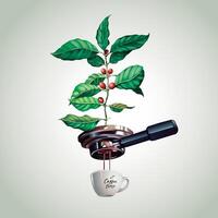 arte manifesto caffè amante caffè espresso vettore
