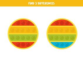 trova 3 differenze fra Due carino cartone animato pop suo. vettore