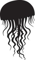 Medusa silhouette illustrazione bianca sfondo vettore