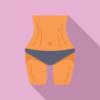 sottile in forma corpo icona piatto . cosmetico addominale liposuzione vettore