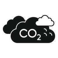 co2 nuvole icona semplice . smog riduzione vettore