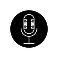 microfono icona . mic illustrazione cartello. karaoke simbolo. Audio logo. vettore