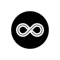 infinito icona . mobius ciclo continuo forma illustrazione cartello. illimitato simbolo. per sempre logo. vettore