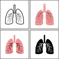 impostato di umano polmoni organi vettore