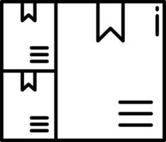 pacchetto scatola schema illustrazione vettore