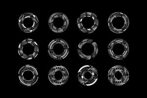 sci fi olografico hud cerchio utente interfaccia elementi vettore