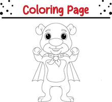 contento animale colorazione pagina per bambini e adulti vettore