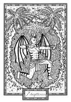 zodiaco cartello Sagittario. mano disegnato fantasia grafico illustrazione nel telaio vettore