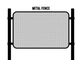 catena collegamento recinzione. recinzioni fatto di metallo filo maglia su bianca sfondo. cablata recinto modello nel realistico stile vettore
