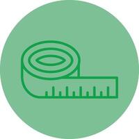 misurazione nastro verde linea cerchio icona design vettore