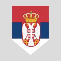 Serbia bandiera nel scudo forma telaio vettore