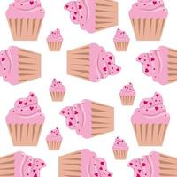 sfondo di icone di pasticceria cupcakes vettore