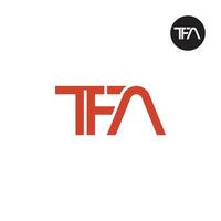 lettera tfa monogramma logo design vettore