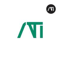 lettera ati monogramma logo design vettore