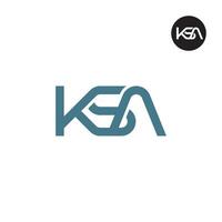 ksa logo lettera monogramma design vettore