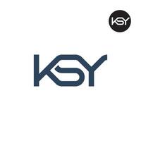 ksy logo lettera monogramma design vettore