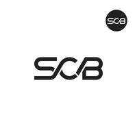 lettera scb monogramma logo design vettore