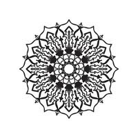 design delicato del modello di carta di invito con fiore mandala. vettore