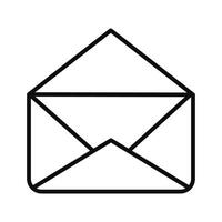 e-mail Busta icona è un' semplice nero forma minimalista stile adatto per il tuo design vettore